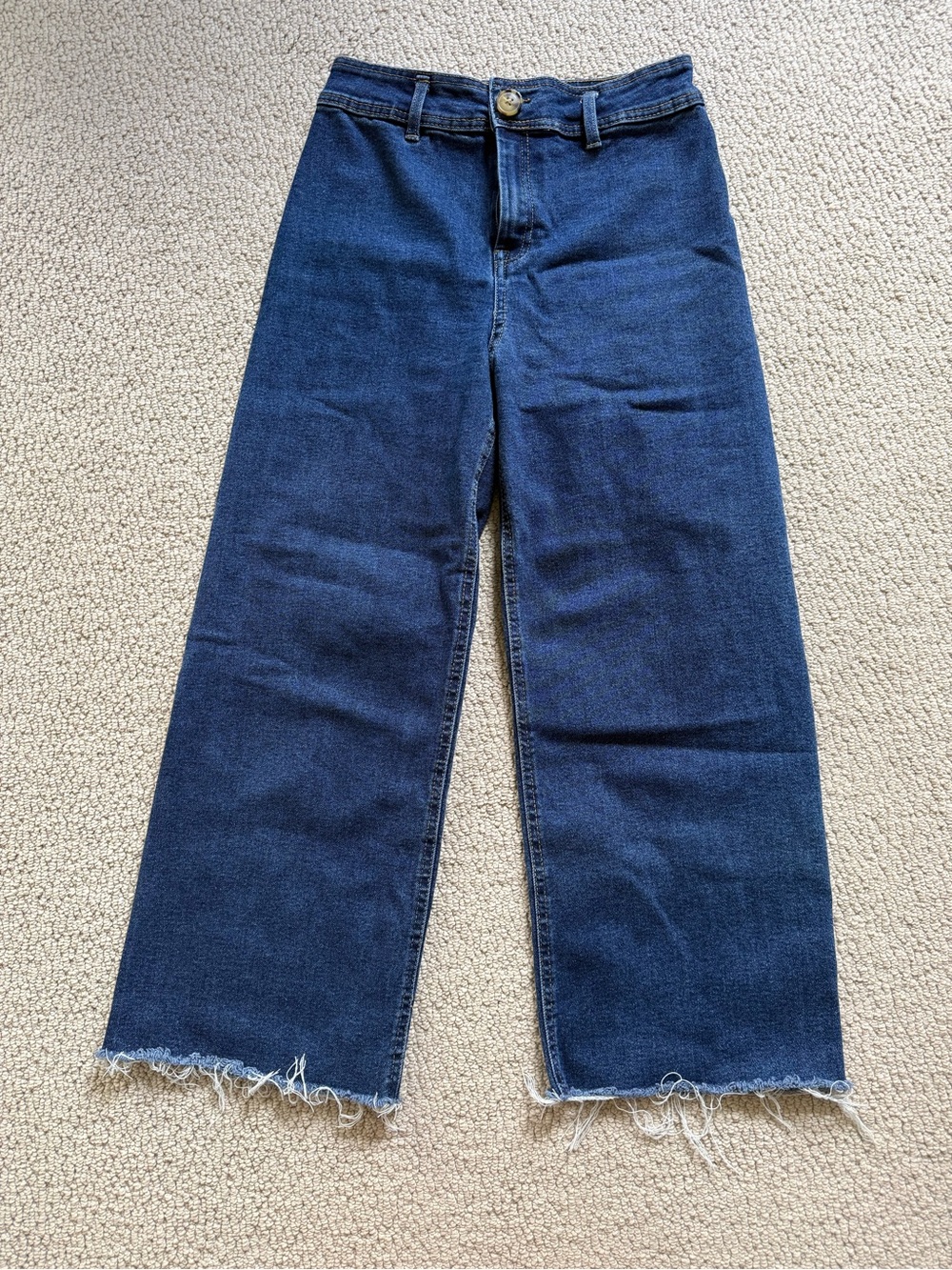 Dark Blue Wide-Leg Women's Jeans